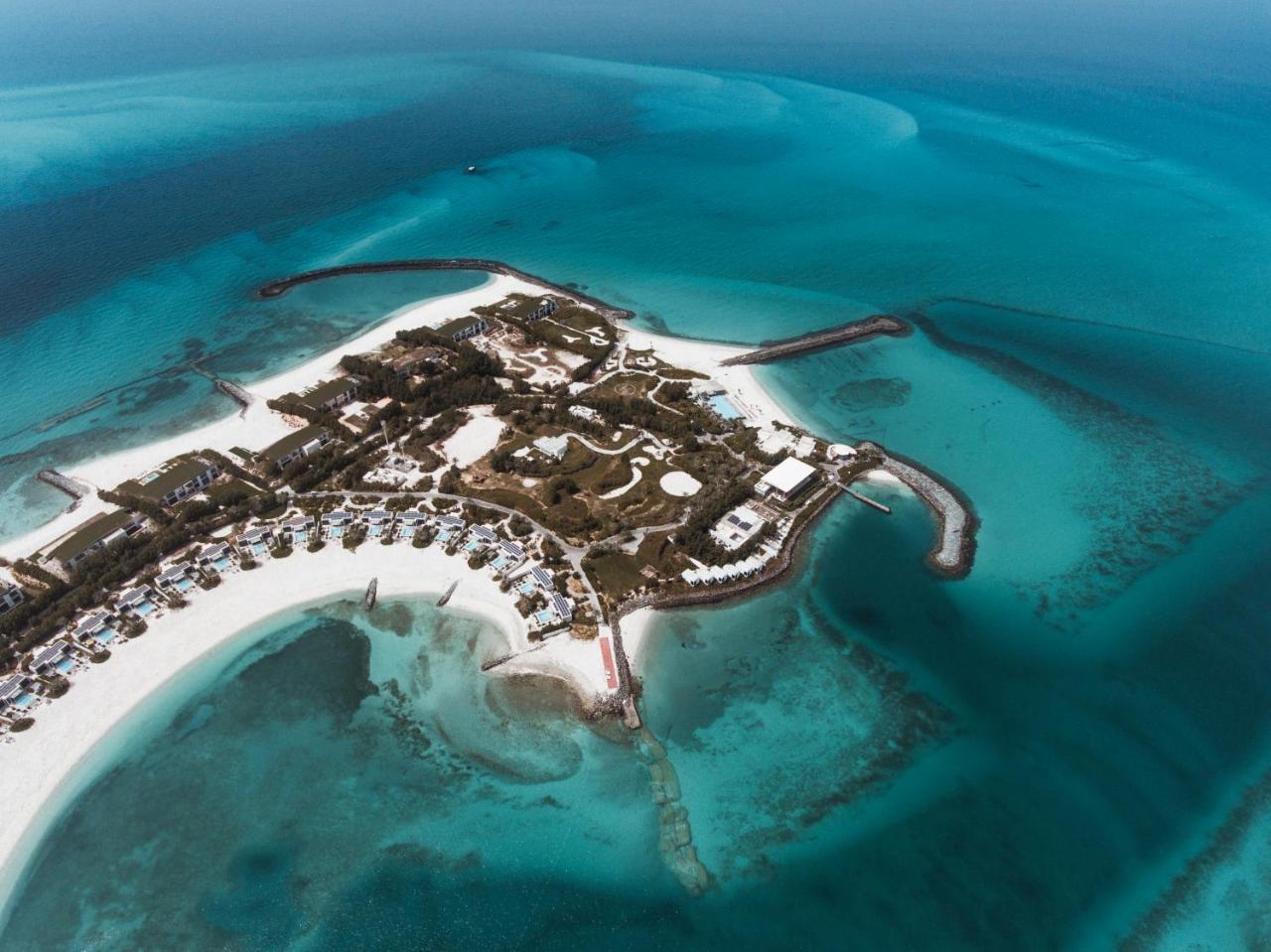 누라이 아일랜드 리조트 아부다비 외부 사진 Aerial view of the island